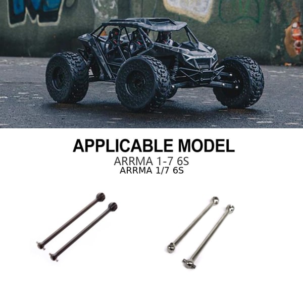 Stål Hög tillförlitlighet bakre hundbensaxel för 1/7 ARRMA 6S RC Silver