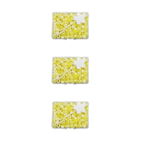 1/2/3/5 210 st 5 mm Candy Color Dreadlock Beads Muddar Hårfläta Yellow 8 x 5mm 3Set