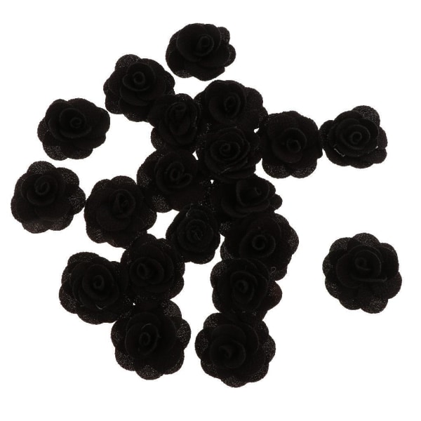 1/3/5 20 stycken Silk Rose Flower Head Bud DIY Craft Bröllop Black 4cm 1Set