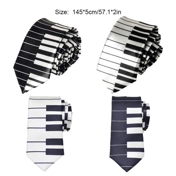 Universal Match Men Piano Keyboard Tie för flera användningsområden Klassisk A