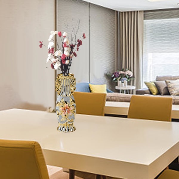 Keramisk vas prydnad Kreativ blomkruka för Hotel Desktop Gold Style F