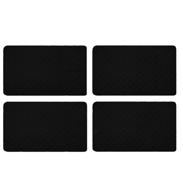 4 delar slitstark armstödsdyna i polyester Pålitlig ersättning black 2
