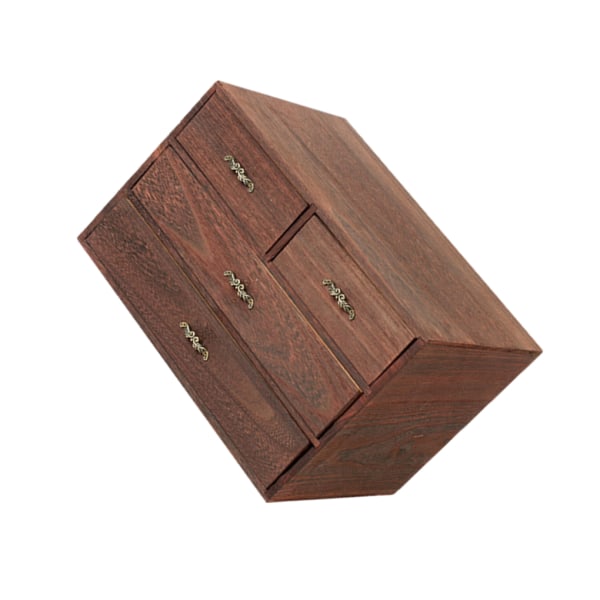 Retro Style Organizer Box för hemmakontor och klassrumsförvaring 4 Drawers