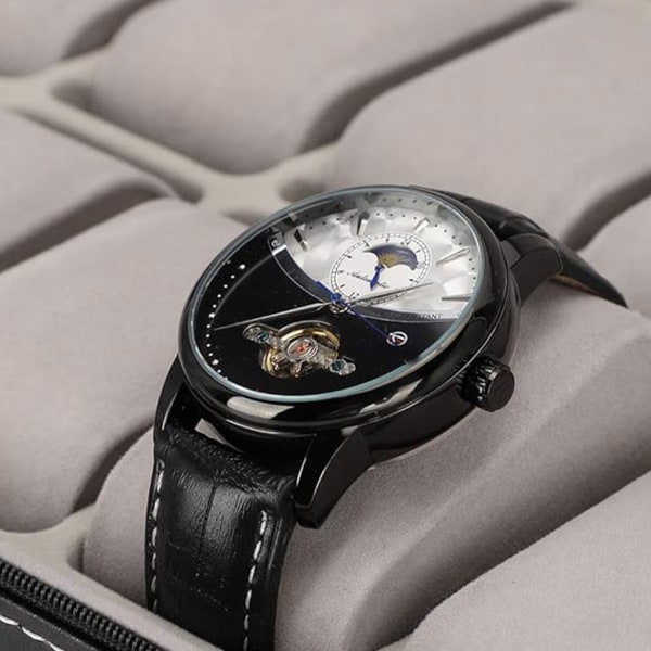Bärbart watch med case Lätt och stor kapacitet black 6 grids