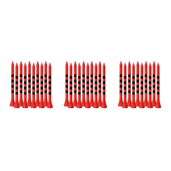 1/2/3/5 100st Bamboo För Golf Tees Stripe Mark Scale High 83mm Red 3Set