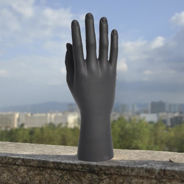 1/2 Man Mannequin Hand Display Smycken Armband Ring Handske Black 25.5cm 1Set