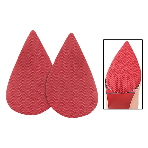 1/2/3/5 Non För Slip Shoe Pads Självhäftande gummi för hög Tip Head Red 1Set