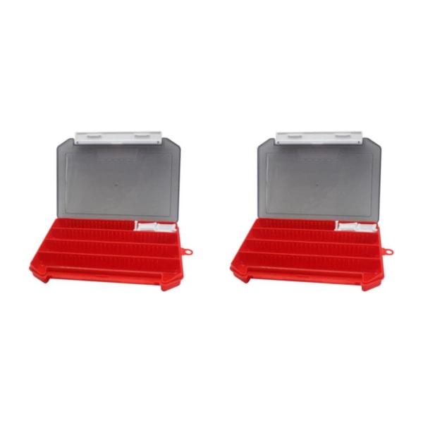 1/2/3 karp fiskeredskap Box organizer fiskepärlor Red 20.5x14.5x3cm 2Set