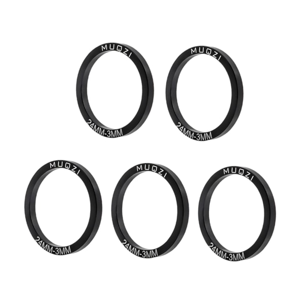 1/2/3/5 5x Cykel Bottenfäste Packning Bricka BB Spacer Reparation Black 24MM T3MM 1Set