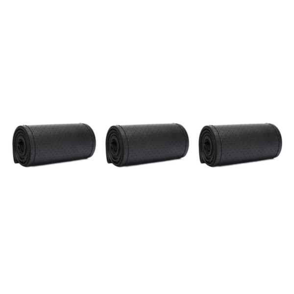 1/2/3/5 True Leather Car Rat Cover - Utsökt Full hole black 3PCS