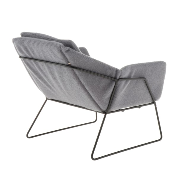 1/2 Miniatyr Soffa Fåtölj Möbel Soffa 1/6 Deep Gray 16.5x16.5x14.5cm 1Set
