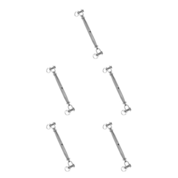 1/2/3/5 Rostfritt stål med stängd kropp Spännespänne Jaw vajer Silver M8 5Set