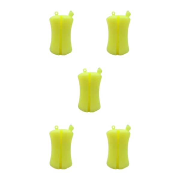 1/2/3/5 Bärbar fiskespö Fast boll Slitstark Slitstark Yellow 6 x 3.8cm 5Set