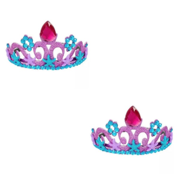 1/2/3 Crystal Girl Kids För Crown Dance Teens Costume Headdress Purple 12cm Dia 2Set