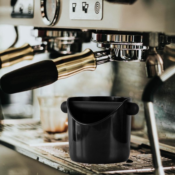 Kaffeavfallsbehållare Platssparande Kompakt Robust för hotell Black 13 x 12.6cm