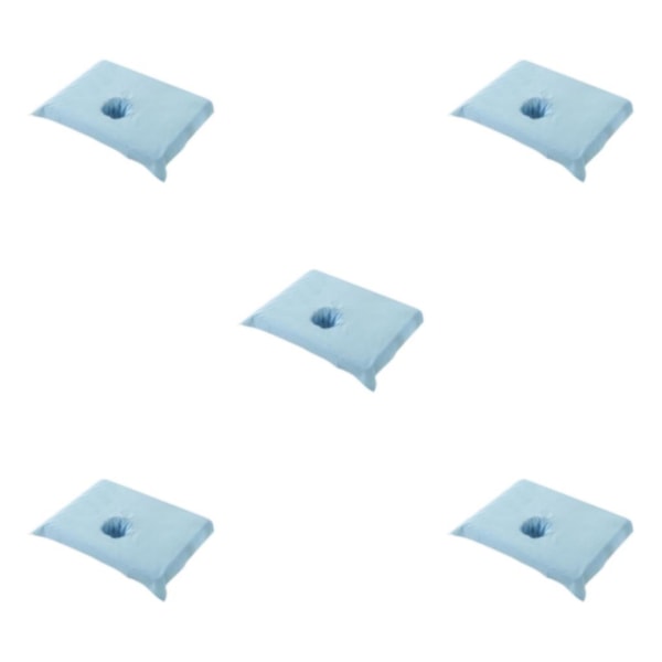 1/2/3/5 Cotton SPA Halvt cover Skönhetssalong Säng Ansiktshål Sky Blue 50x70cm 5Set
