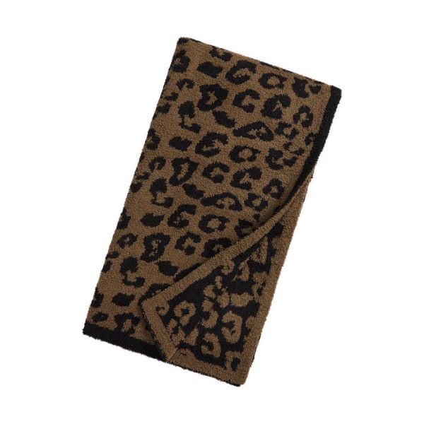 1/2/3 Throw Blanket Leopard Print Flanell Fleece Filtar Plysch coffee 40x47in 1Set