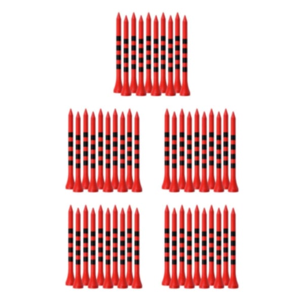 1/2/3/5 100st Bamboo För Golf Tees Stripe Mark Scale High 83mm Red 5Set