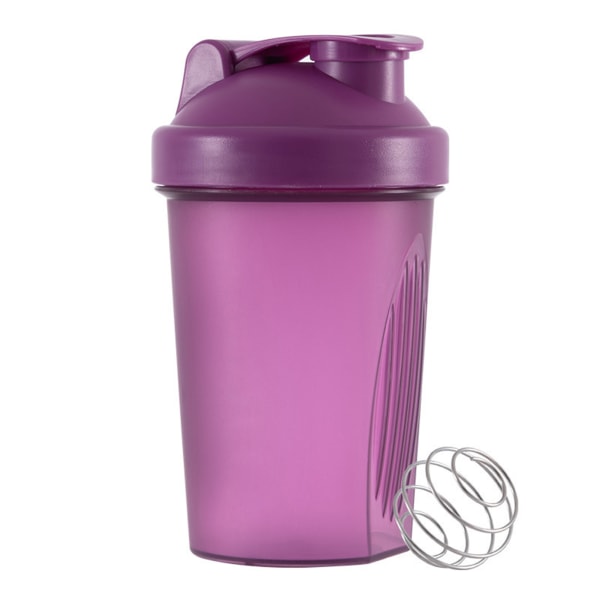 Lättvikts shakerflaska med shakerbollar för fitness Purple
