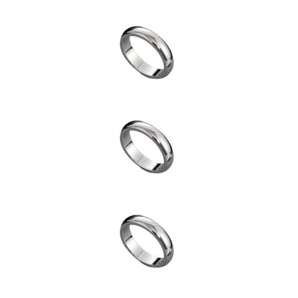 1/2/3/5 Vuxna Ceremoni Ring Legering Modern Ringar Dekoration Silver Size 6 3PCS