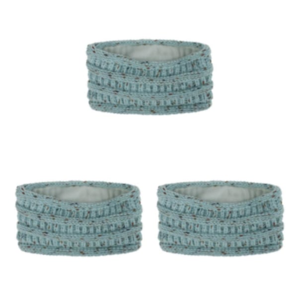 1/2/3/5 Fashionabla multifunktionella stickade pannband för kvinnor light blue 3Set