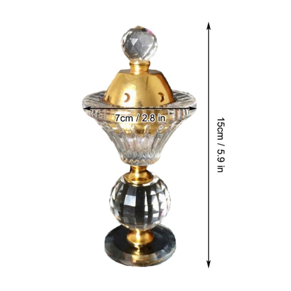 Crystal Bakhoor Burner Arabian Incense Oud Burner för Spa Yoga