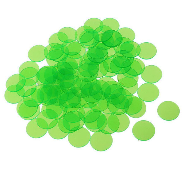 1/2/3/5 Professionellt bingospel Transparent färgräknare Green 1.5x1.5cm 1Set