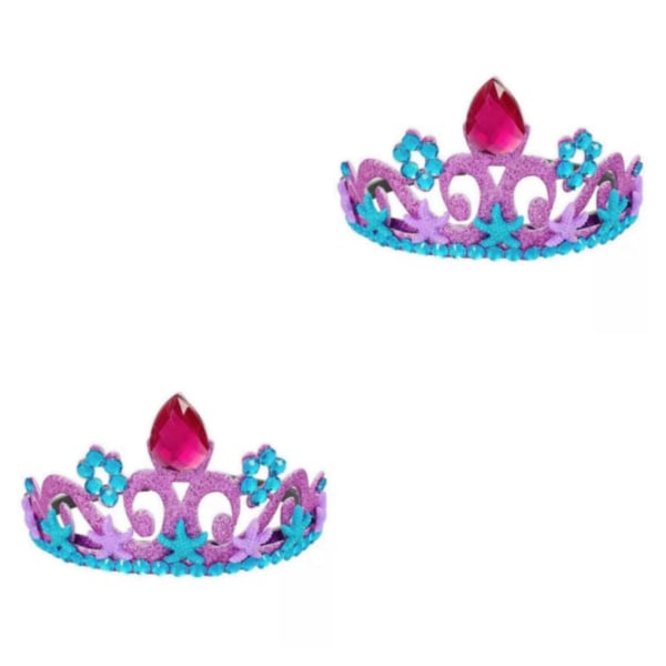 1/2/3 Crystal Girl Kids För Crown Dance Teens Costume Headdress Purple 12cm Dia 2Set