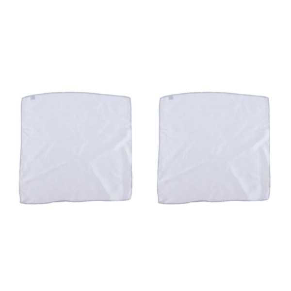 1/2/3 Herr Silk Pocket Square Plain Solid Näsduk Silver Gray 2Set