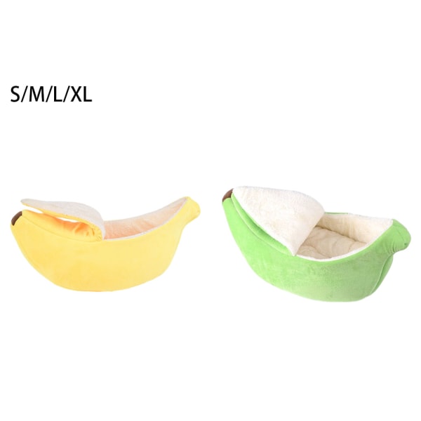 Polyester Mjuk Och Bekväm Katt Banan Säng För Mysig Sov Hund yellow XL