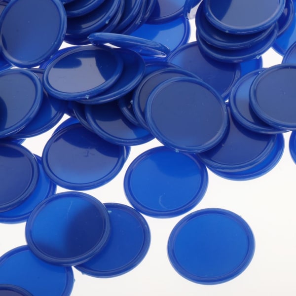 1/2/3/5 25MM fat Plast Chip pengar 100 fat a För Blue 0.98in 1Set