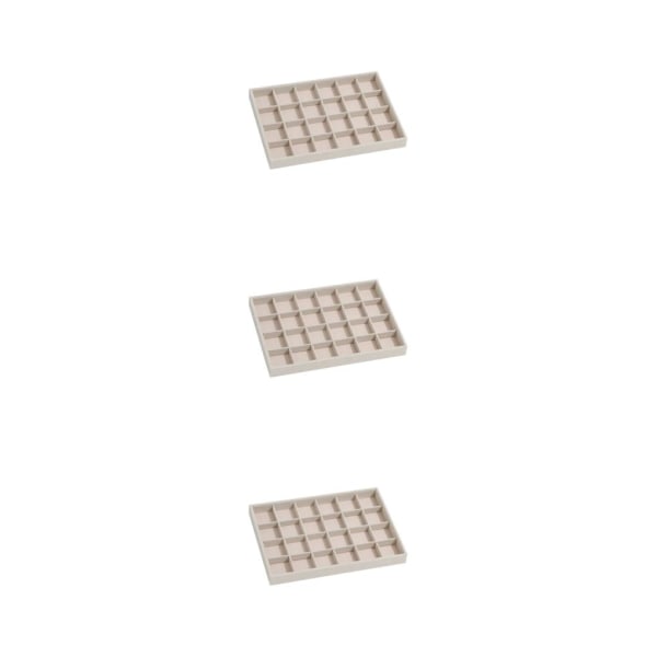 1/2/3 sammetsvisningsbricka Hållbar och utsökt hantverksbred Beige 3Set