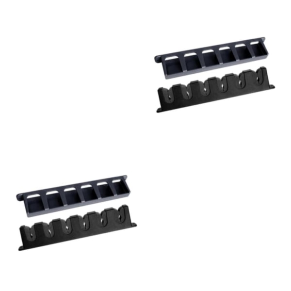1/2 6 platser Fiskspö Hållare Ställ vertikalt fäste för garage Black 345mm 2Set