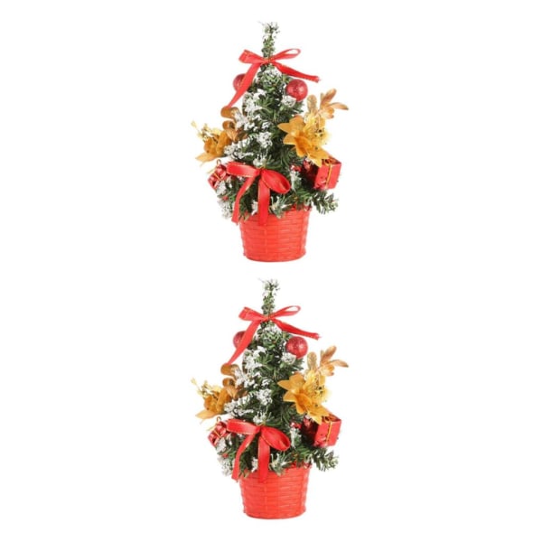 1/2 bedårande julgran med grannlåt heminredning Red 20cm 2Set