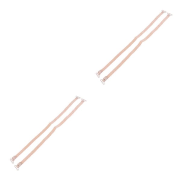 2/3/5 Dam Non-För slip BH-remmar Justerbar ersättning Beige 2Set