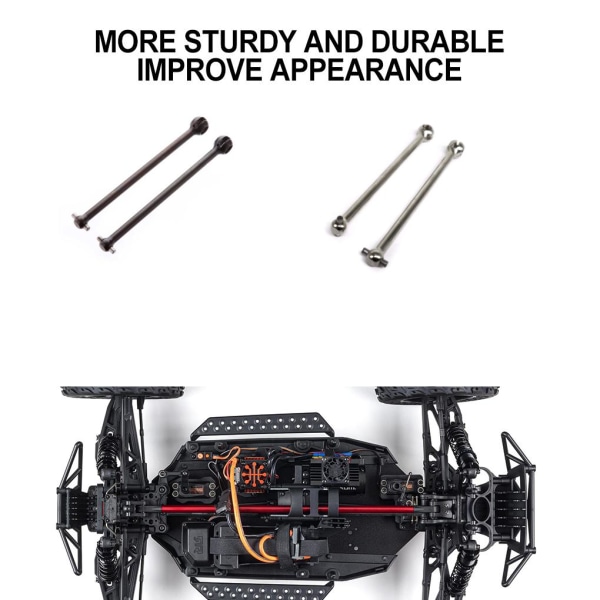 Stål Hög tillförlitlighet bakre hundbensaxel för 1/7 ARRMA 6S RC Black