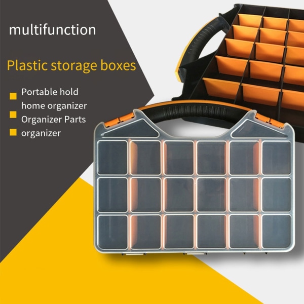 Multifunktionell plastförvaringslåda för verktyg Bärbart handtag