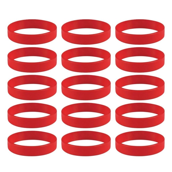 1/2/3/5 15 stycken/förpackning Enkla silikonarmband Modegummi Red 1Set