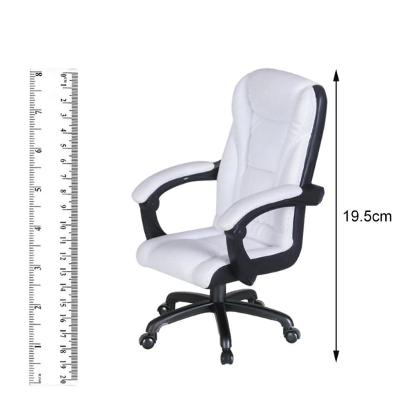 1:6 Soldat Plast Snurrstol Stol Passar 12 Mans Action Figur White 19.5x11x11cm
