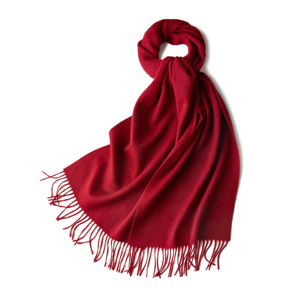 1/2/3 unisex halsduk med fransar Varm och mysig tubscarf för dark red 1Set