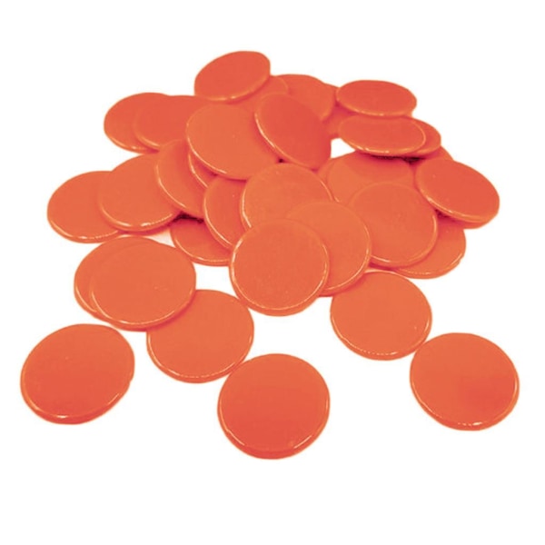 1/2/3/5 100st För Pokerchips Mynt Solid Color Casino Supply orange 19 x 2mm 100 Pcs 1Set