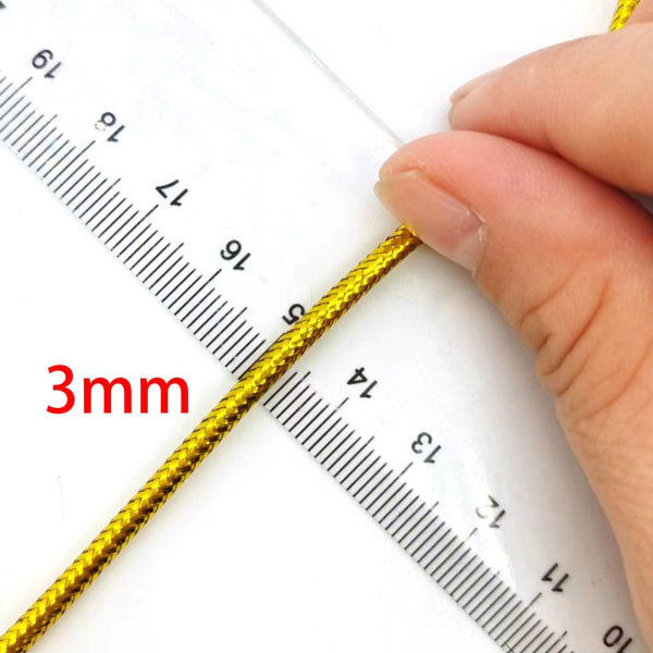 1/2/3/5 Braid Mylar Tube Flugbindningsmaterial DIY Tool Lätt att Golden Dia 3mm length 1m 1Set