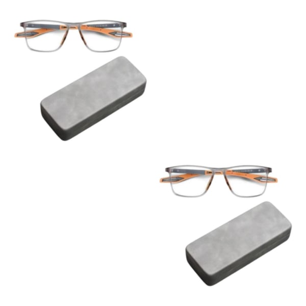 1/2/3/5 Sport Läsglasögon Blå Ljusblockerande Glasögon för Gray Orange 100° 139 x 41mm 2Set