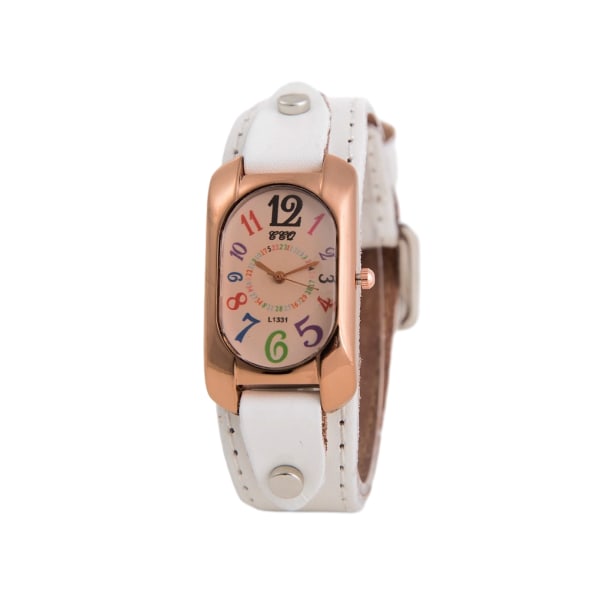 1/2/3/5 metallkantad watch Unikt justerbart band white 2PCS