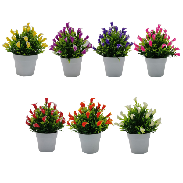 1/2 konstgjorda växter Bonsai inomhus eller utomhus faux blommor och pink 1 Pc