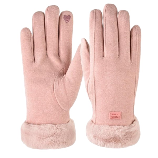 Kvinnor Vintervarma handskar med pekskärm Håll dig varm och Pink