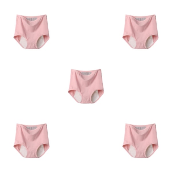 1/3/5 Bekväm och pålitlig menstruation med hög midja för kvinnor Bean pink 5PCS