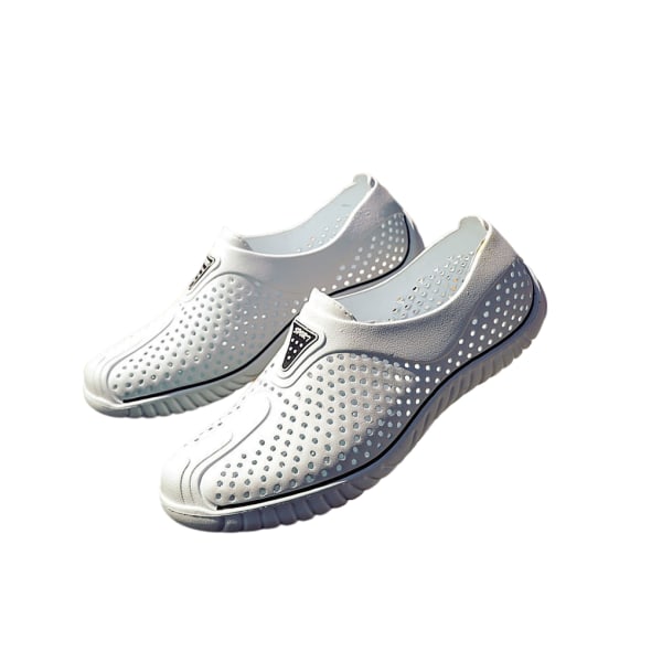 Andas Herr Tofflor Hollow Beach Shoes Mode Sandal White 45