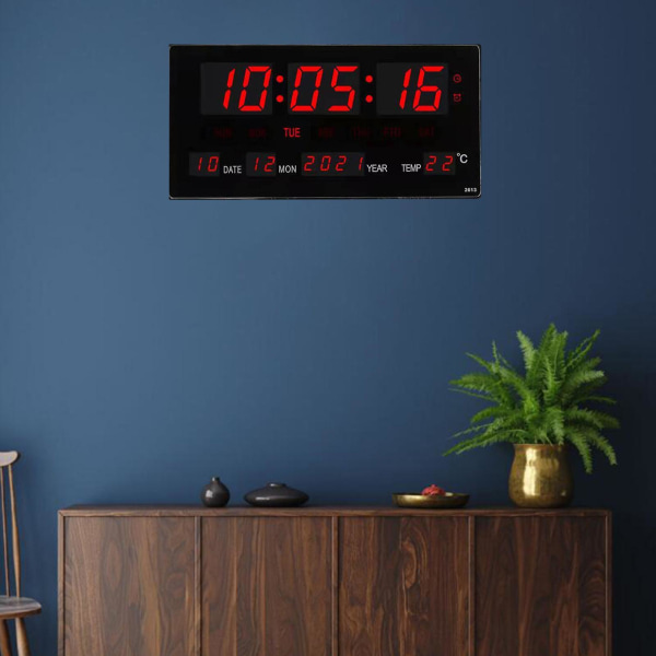 1/2 stor skärm digital väggklocka LED-skärm hem med 1 Pc