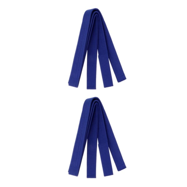 1/2 Taekwondo bälte Karate Martial Arts Aikido dubbelt omlottbälte Blue 280x3.85 cm 2Set